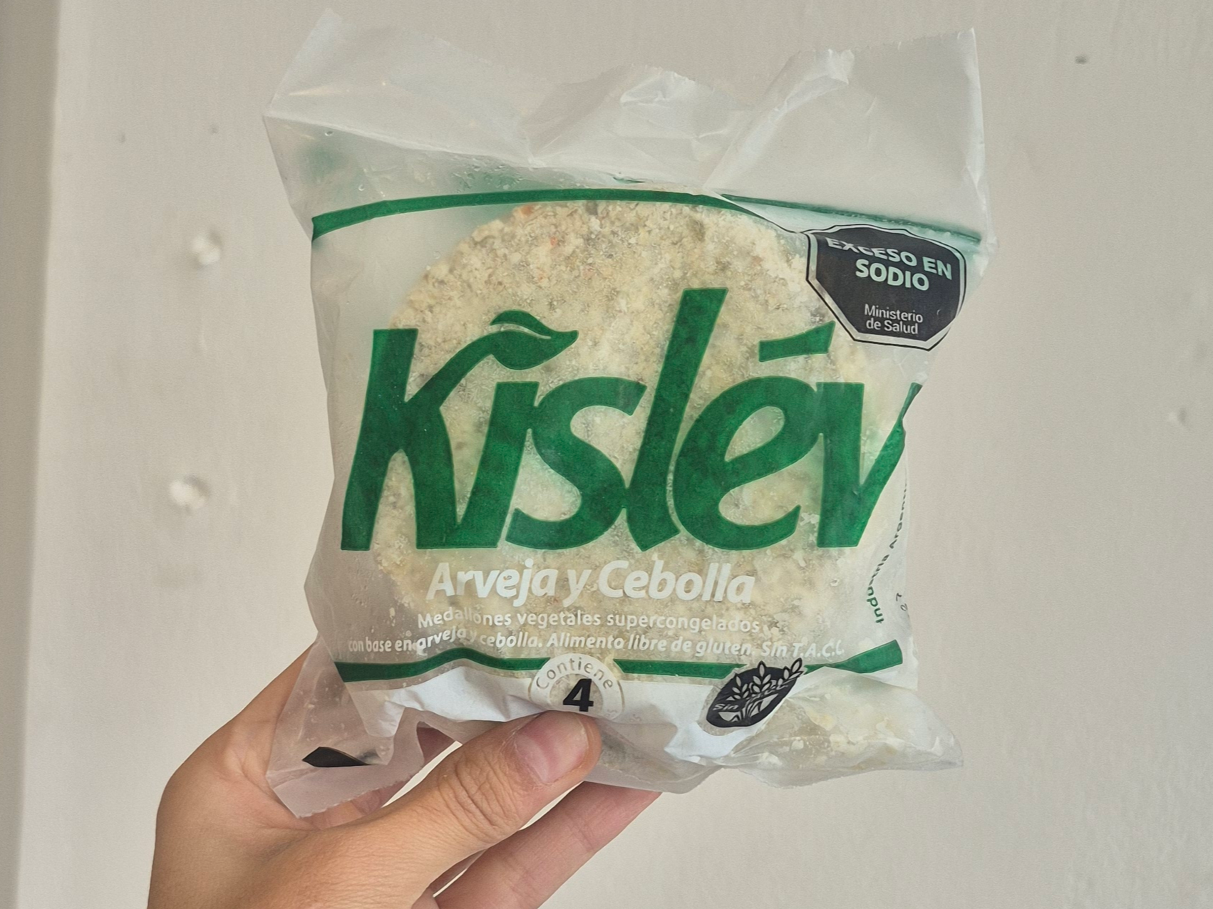 Hamburguesas de arveja y cebolla