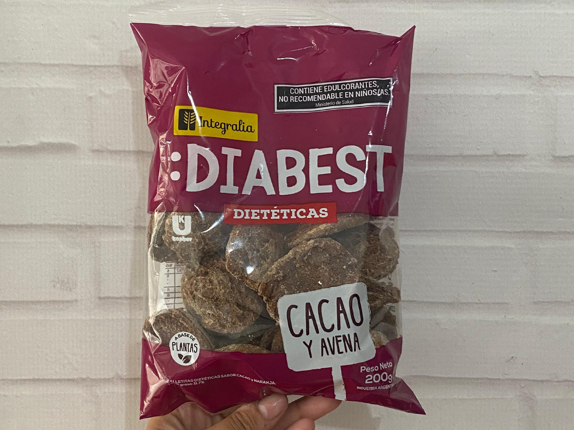 Galletas s/azucar Diabest cacao y avena