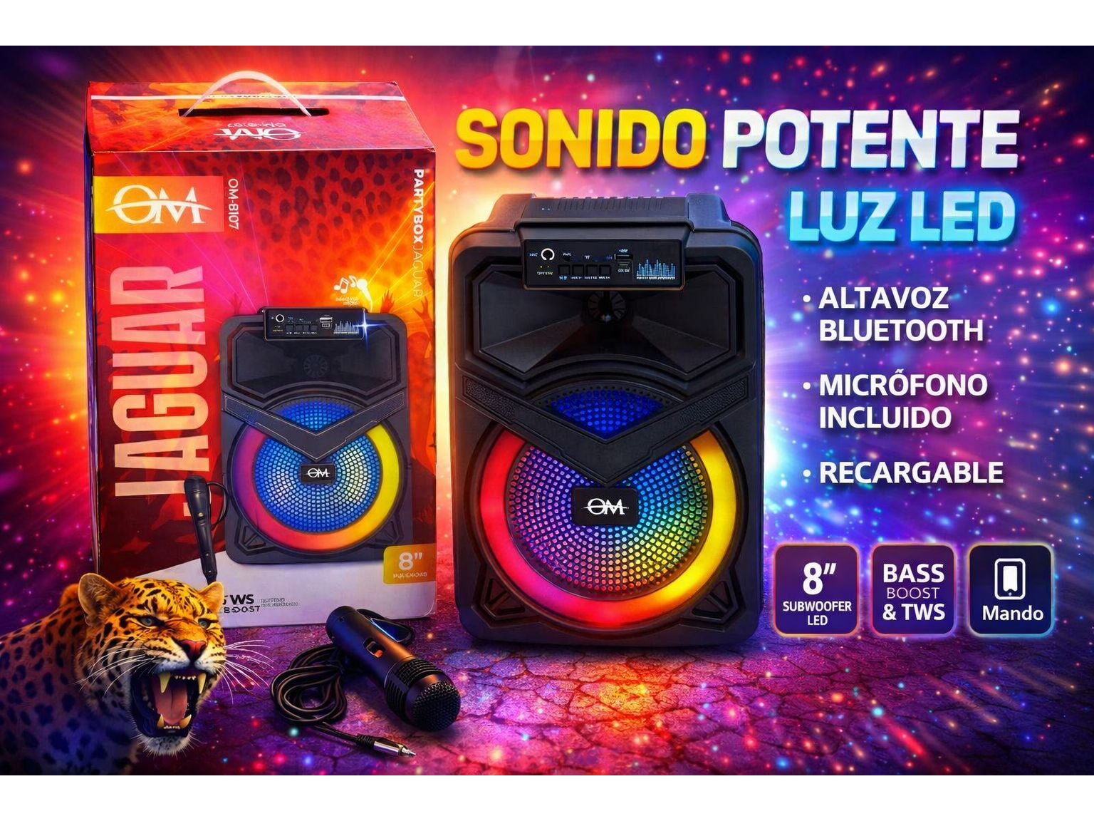 PARLANTE 8 PULGADAS OM 8107