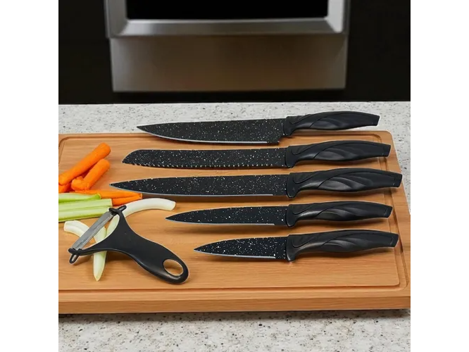 Set de Cuchillos + Pela Papa 6 Piezas –