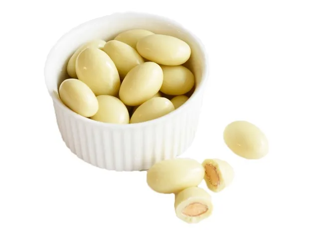 Almendras con chocolate blanco