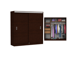 Ropero 2 Puertas Corredizas 1,80 Mt Wengue