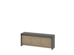 Rack TV Niza con puerta 1,30 Mts Gris-Roble Bardolino
