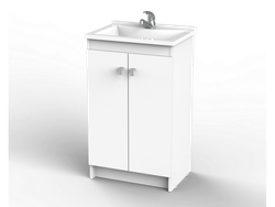 Vanitory recto 0,50Mt Blanco c/mesada