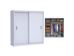 Ropero 2 Puertas Corredizas 1,80 Mt Blanco