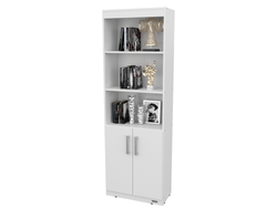 Biblioteca con Estantes y Puertas Blanco