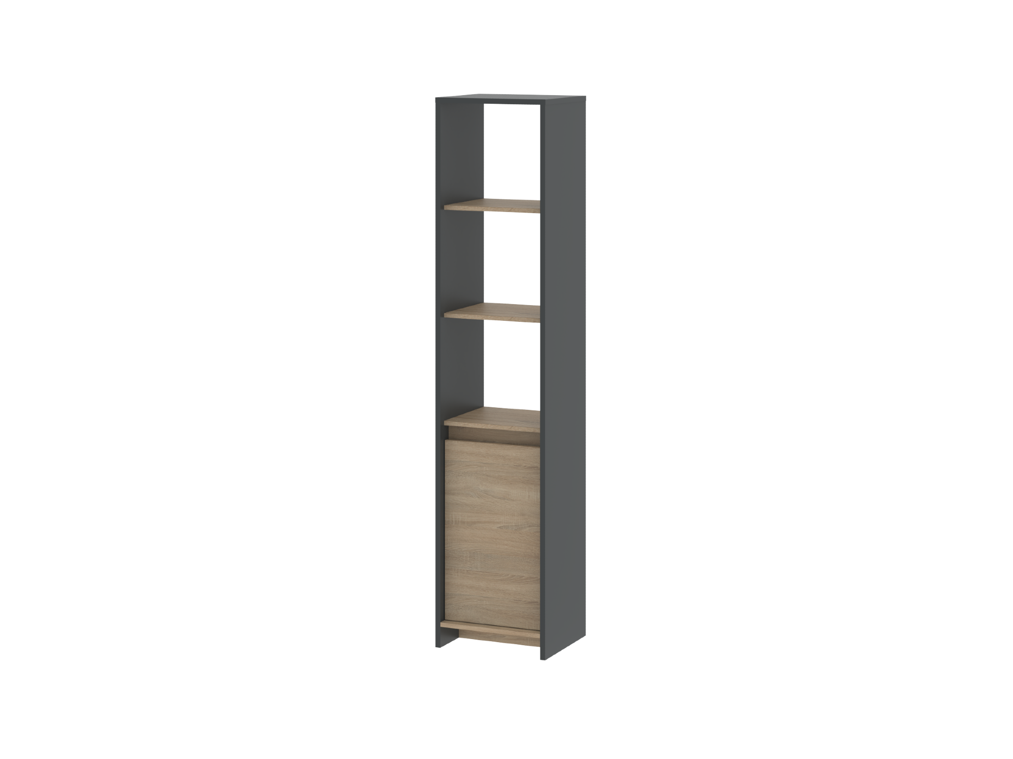 Columna con puerta Niza Gris-Roble Bardolino