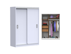 Ropero 2 Puertas Corredizas 1,35 Mt Blanco