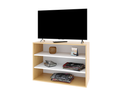 Rack TV 40" 0.85 Mts Roble Natural Blanco