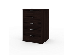 Cajonera de 5 cajones Manija Aluminio Apta Interior de Placard Wengue