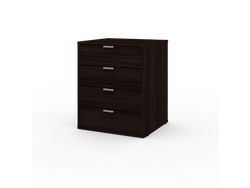 Cajonera de 4 cajones Manija Aluminio Apta Interior de Placard Wengue