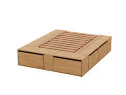 Cama Extensible con cajones y botineros Roble Bardolino - (1.40/1.60 x 2 Mts)