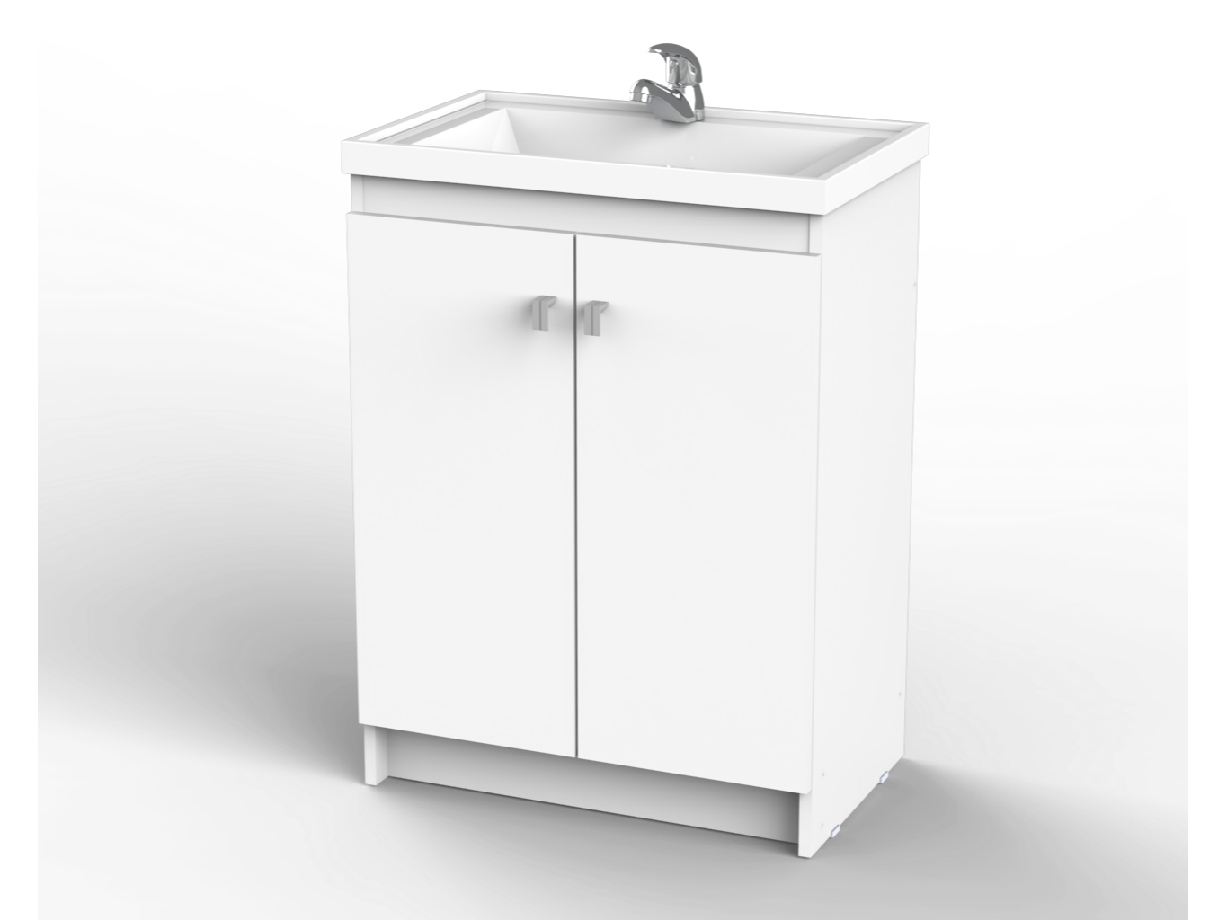 Vanitory POP De 0,60Mt Blanco c/mesada