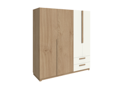 Ropero Nature 1.80 Mts Roble Kendal / Blanco Laca