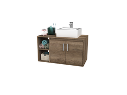 Vanitory Colgante 0.80 Mts Roble Nebraska Gris