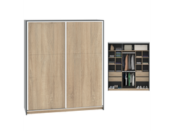 Placard puertas corredizas Niza de 1,90 Mt - Roble con Gris