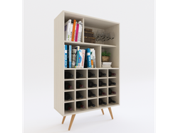 Biblioteca con bodega 1.40 Mts