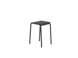 Banquito de chapa Soho Negro x 4 u (Pack x 4, Precio x unidad)