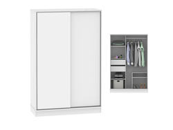 Placard 2 Puertas Corredizas 1,30 Mt Espacio Zapatos - Blanco