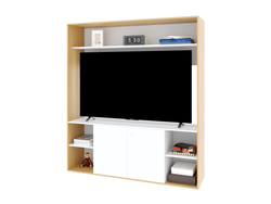 Modular Vision 1.60 Mts Roble Natural Blanco