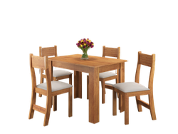 Mesa Palace Miel + 4u Sillas Brisa Miel/Marfil