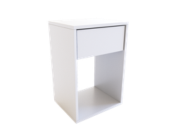 Mesa de luz simple (Blanco o Gris Cubanita)