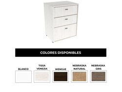 Mesa Luz 3 Cajones Nature - Blanco