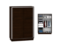 Placard 2 Puertas Corredizas 1,35 Mt De Ancho Wengue