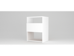 Mesa De Luz Simple Blanca