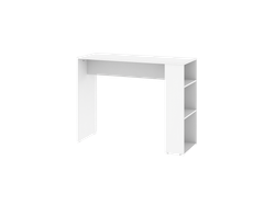 Barra desayunadora con estantes Blanca