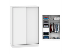 Placard 2 Puertas Corredizas 1,35 Mt De Ancho Blanco