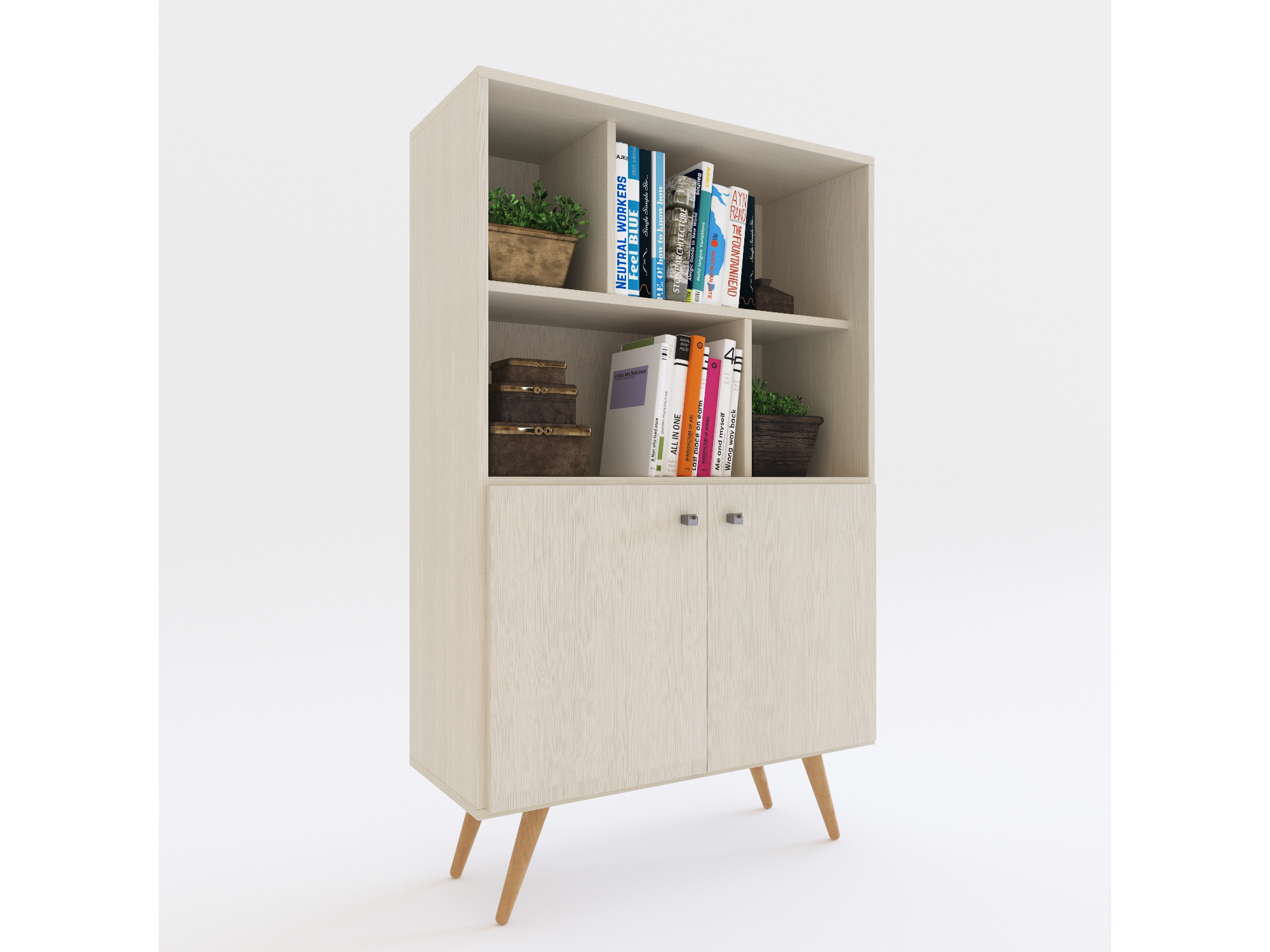 Biblioteca 2 puertas 1.40 Mts