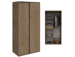Ropero 2ptas 0.90 Mts Roble Kendal Natural