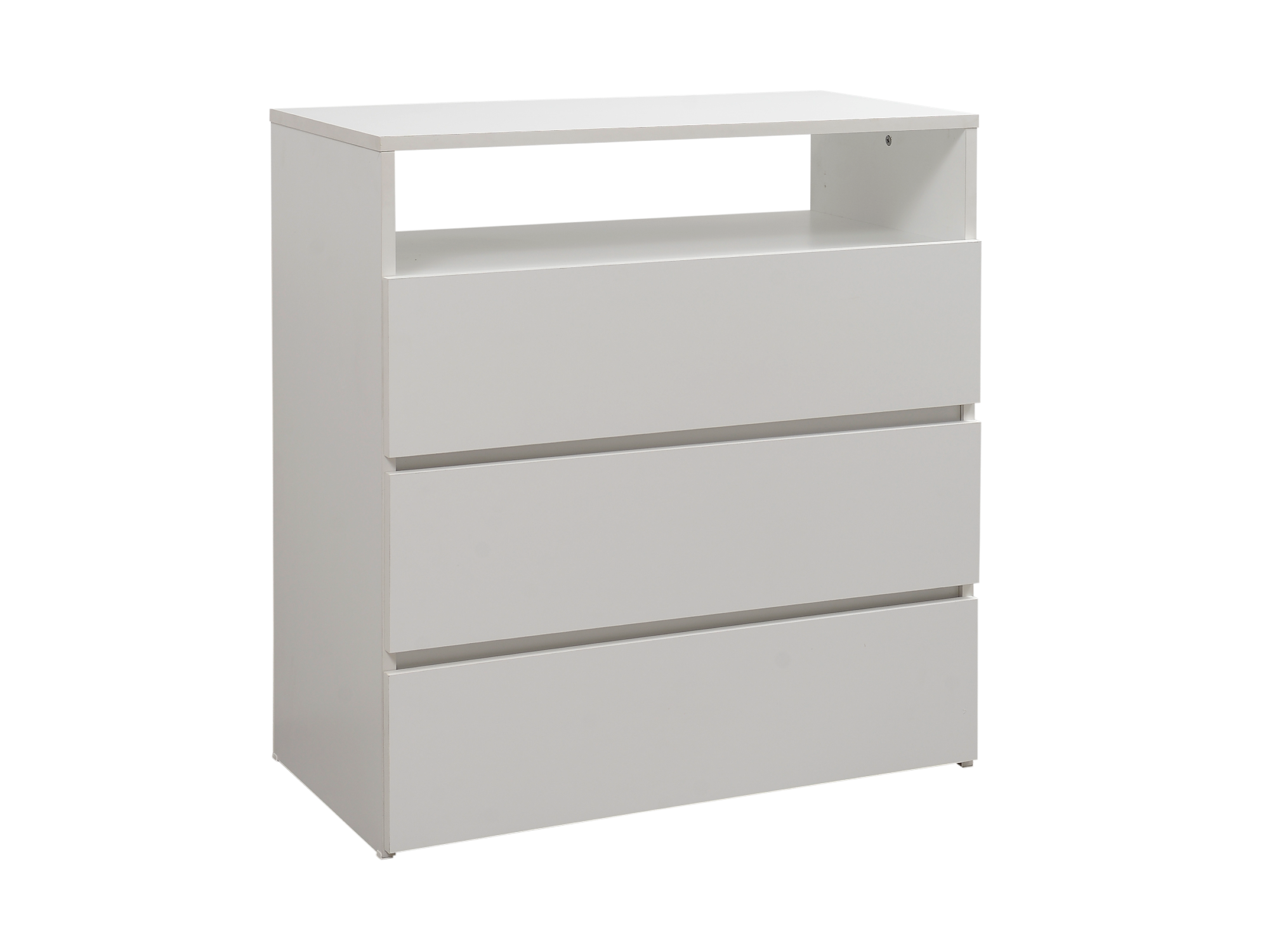 Comoda Con 3 Cajones Blanca 0.85 Mts