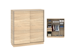 Placard 2 Puertas Corredizas 1,80 Mt De Ancho Roble Bardolino