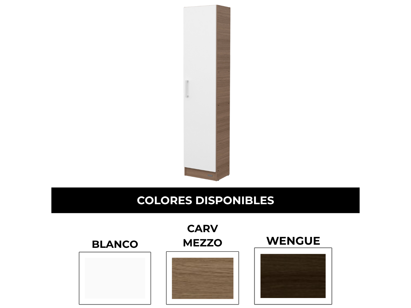 Columna 1,80 Mts - 1 Puerta - (4 colores)