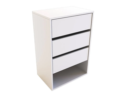 Comoda 3 cajones 0.60 Mts (Blanco o Gris Cubanita)