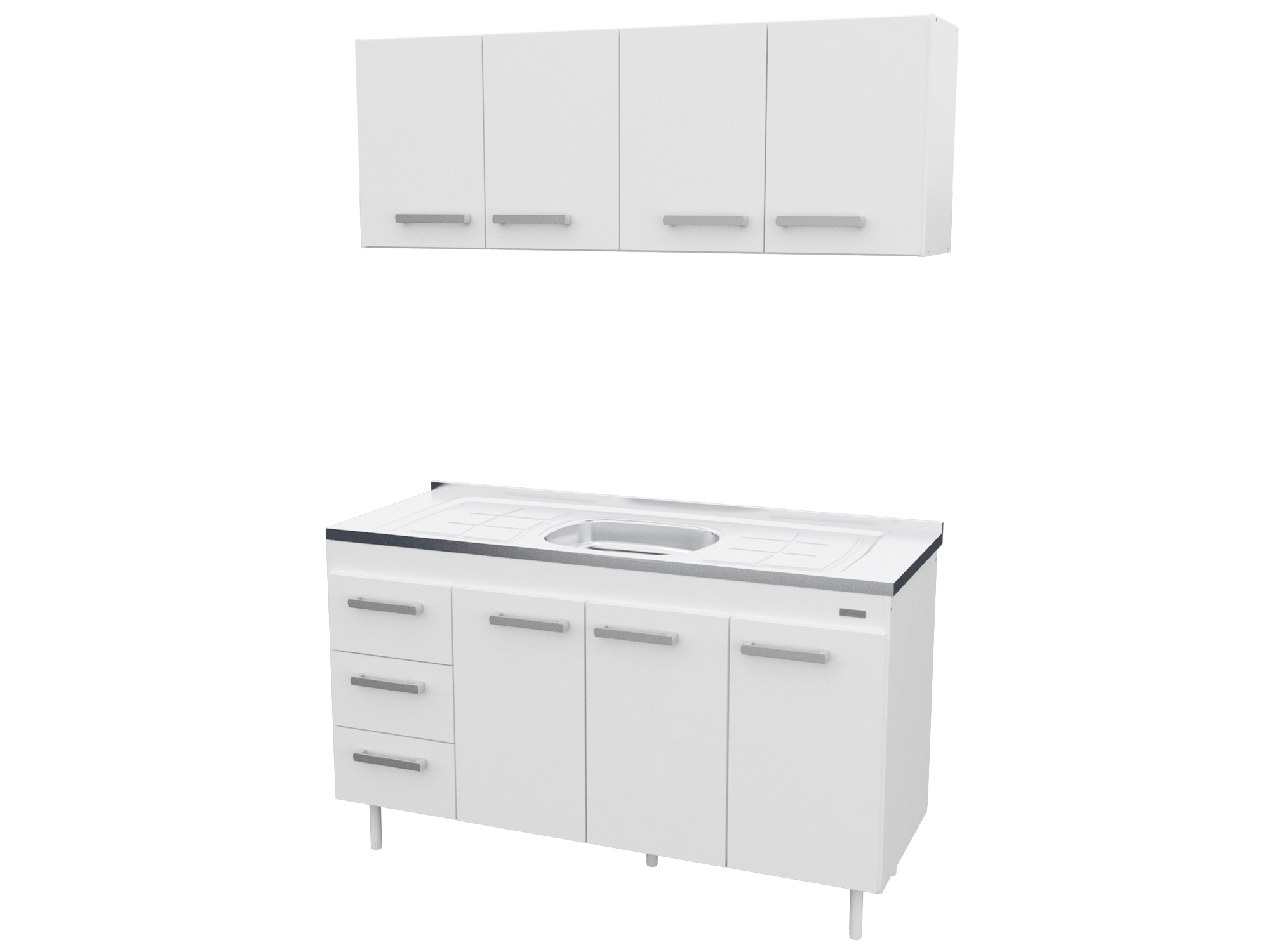 Combo Mosconi 1.40 Mts Blanco Bacha Central