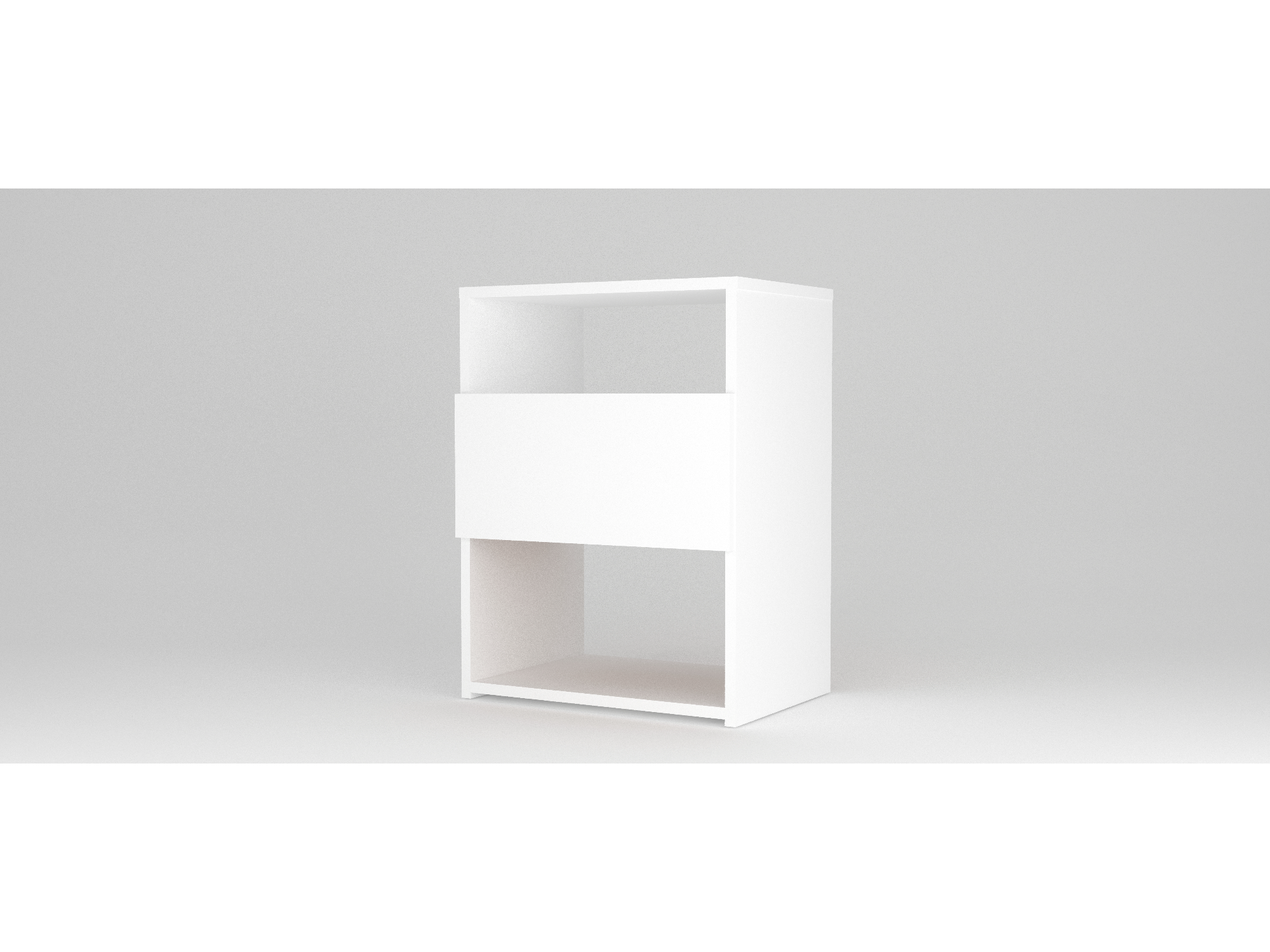 Mesa De Luz Simple Blanca