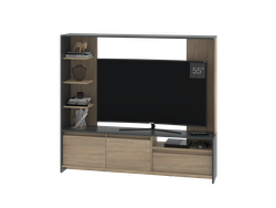 Centro de entretenimiento Niza Gris-Roble Bardolino