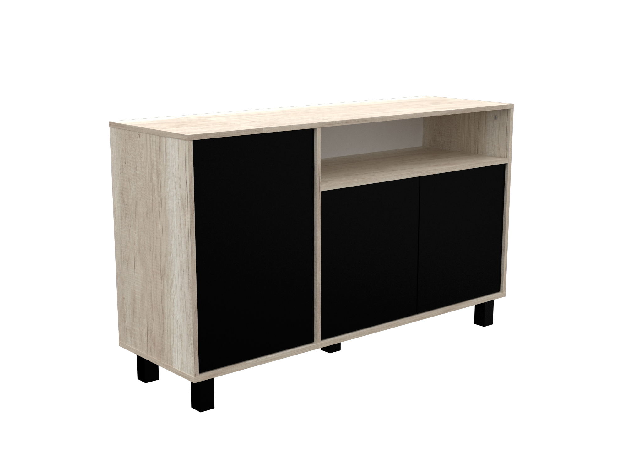 Vajillero Door 130 - Helsinki/Negro