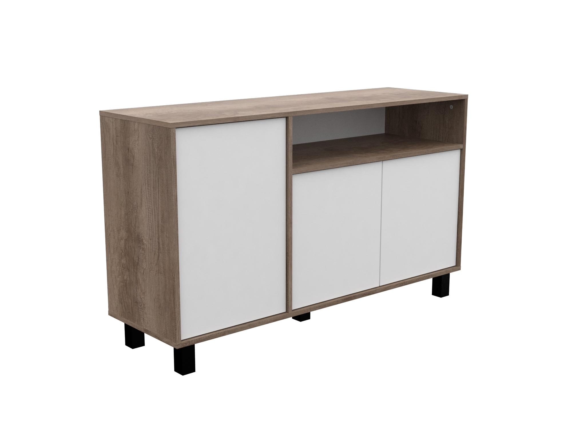 Vajillero Door 130 - Nebraska Grei / Blanco