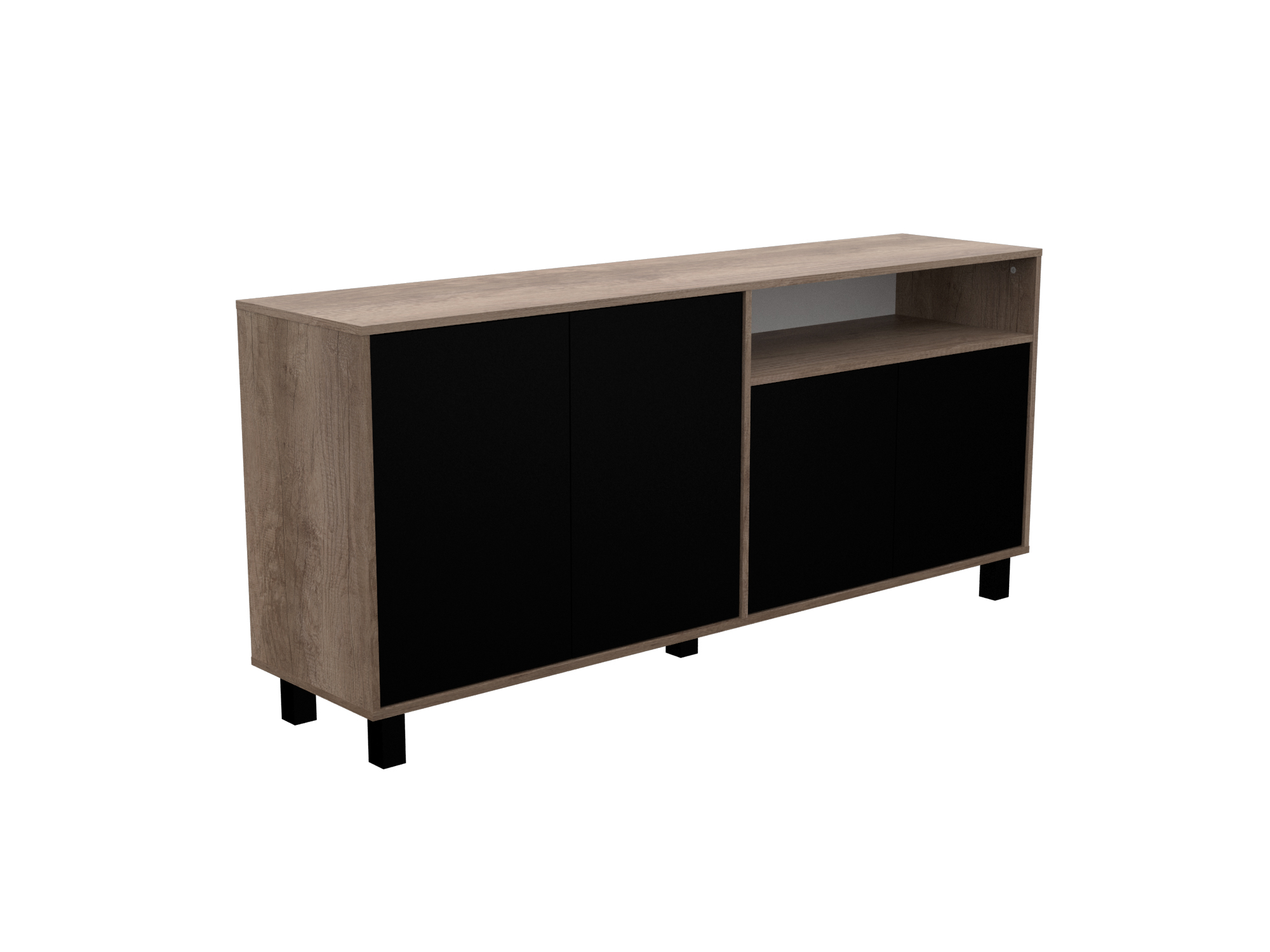 Vajillero Door 170 - Nebraska Grei / Negro