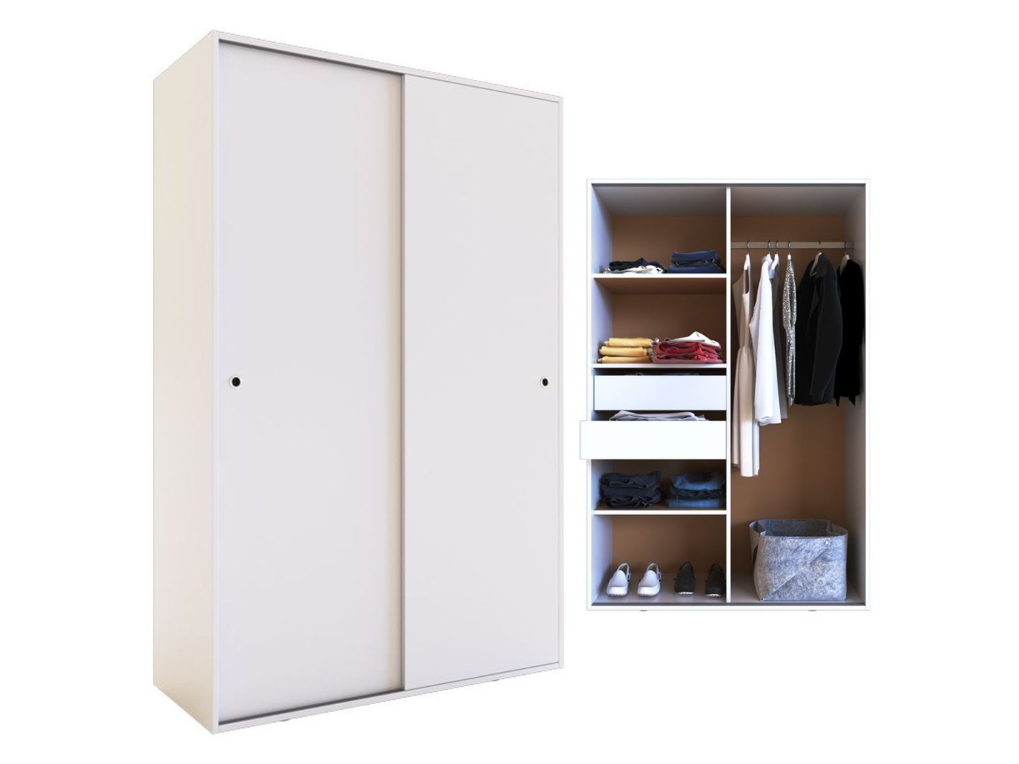 Ropero 2ptas 1.20 Mts Blanco