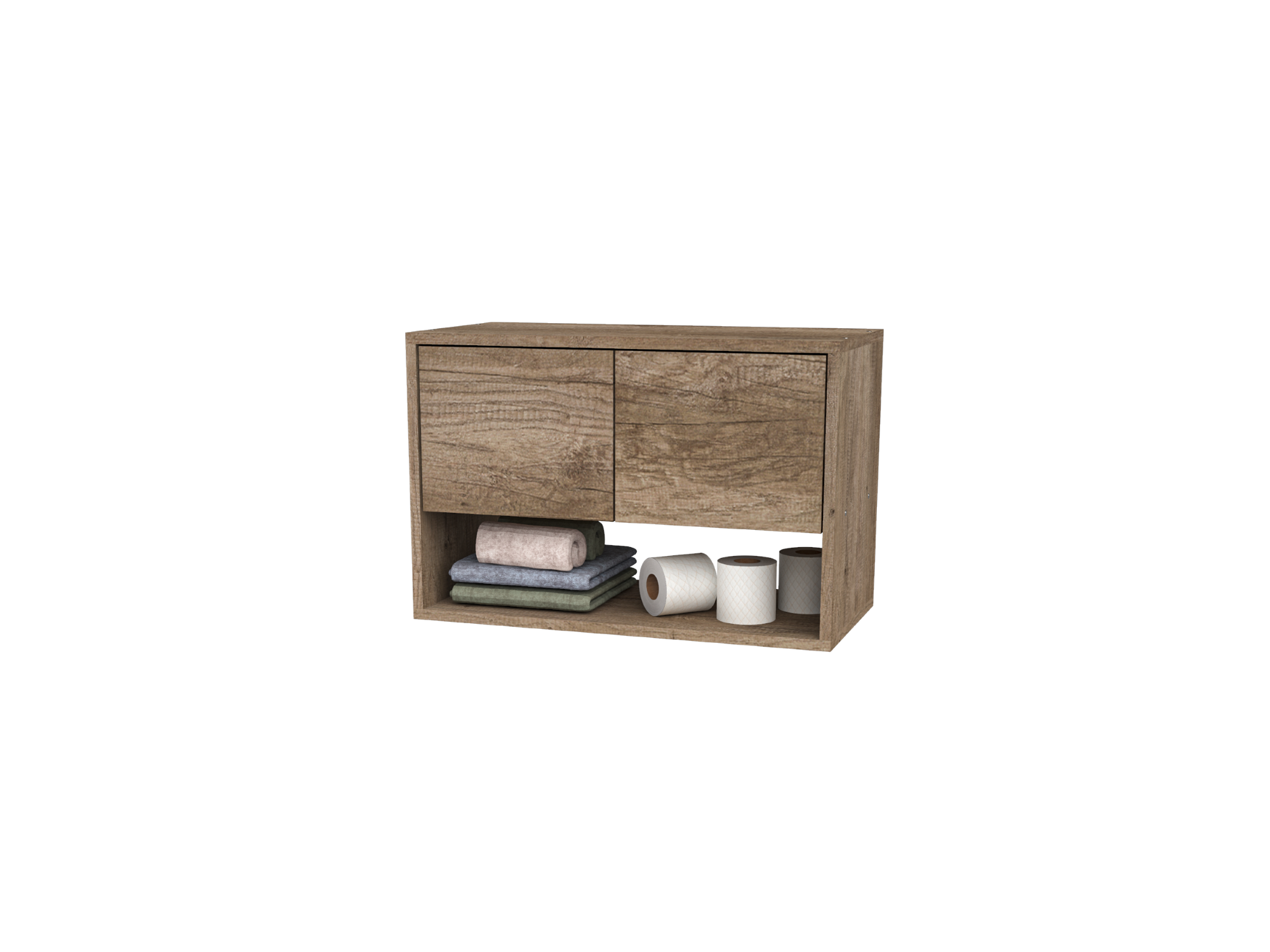 Alacena para baño 0.60 Mts Roble Nebraska Gris