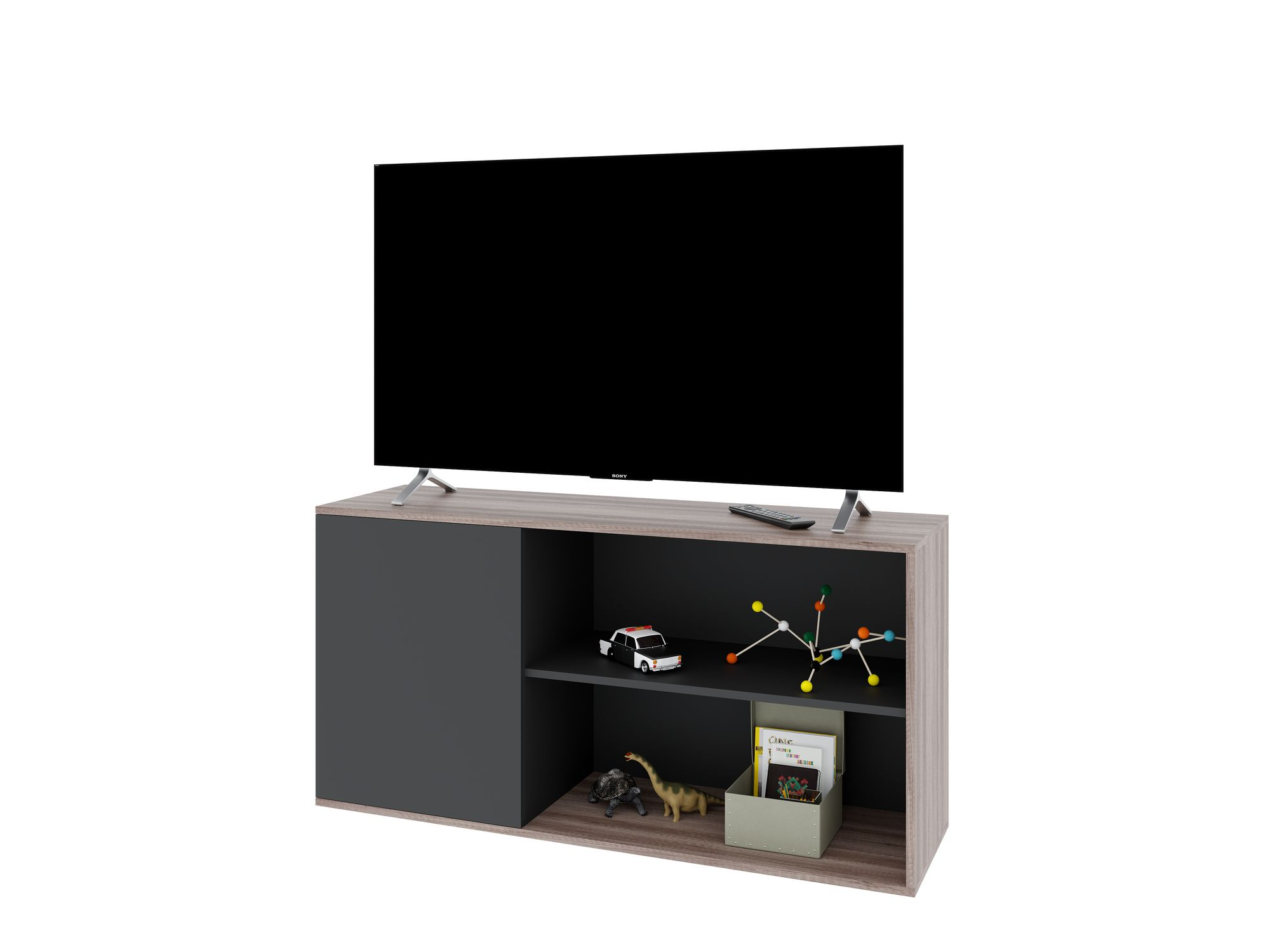 Rack Vision 55" 1.20 Mts Nebraska Negro