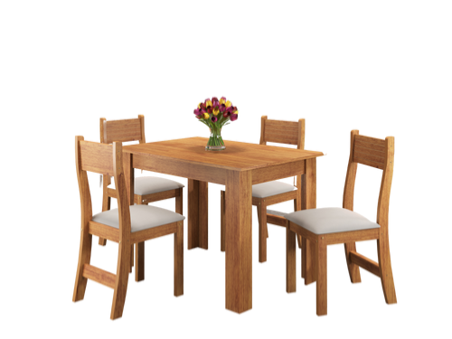 Mesa Palace Miel + 4u Sillas Brisa Miel/Marfil