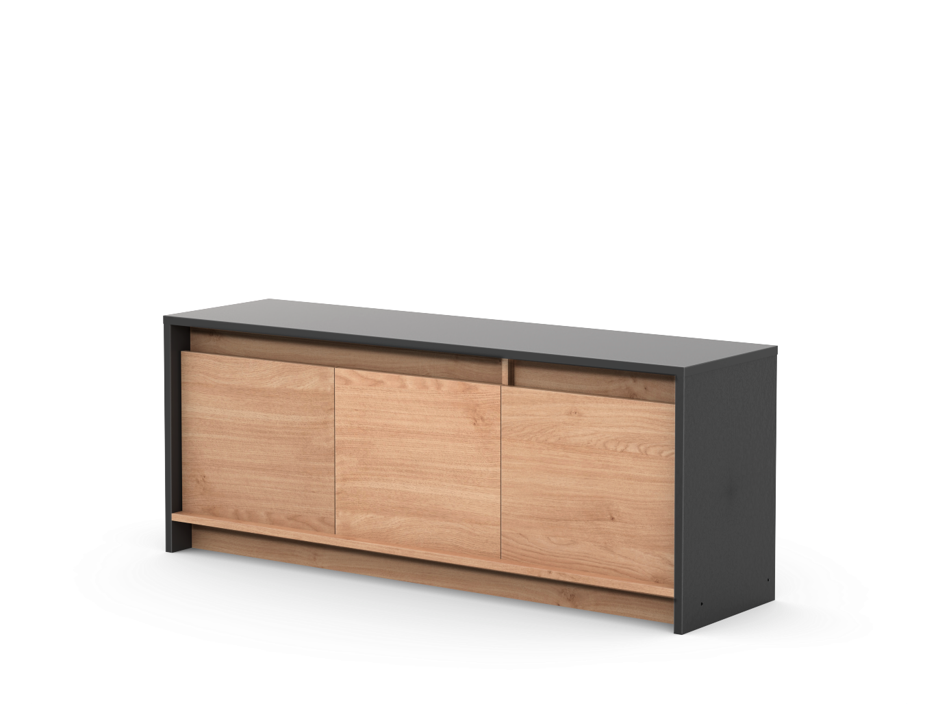 Rack TV Niza con puerta 1,30 Mts Gris - Roble Kendal