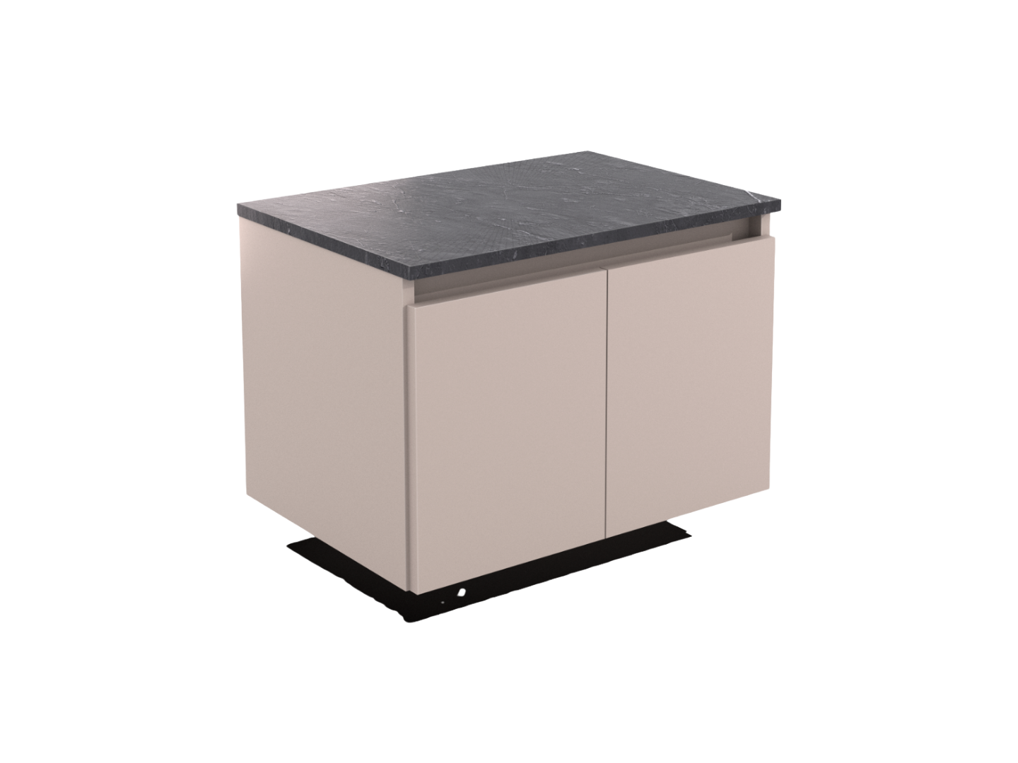 Vanitory con bacha de 0.64 Mts Gris Arcilla con Marmol Gris