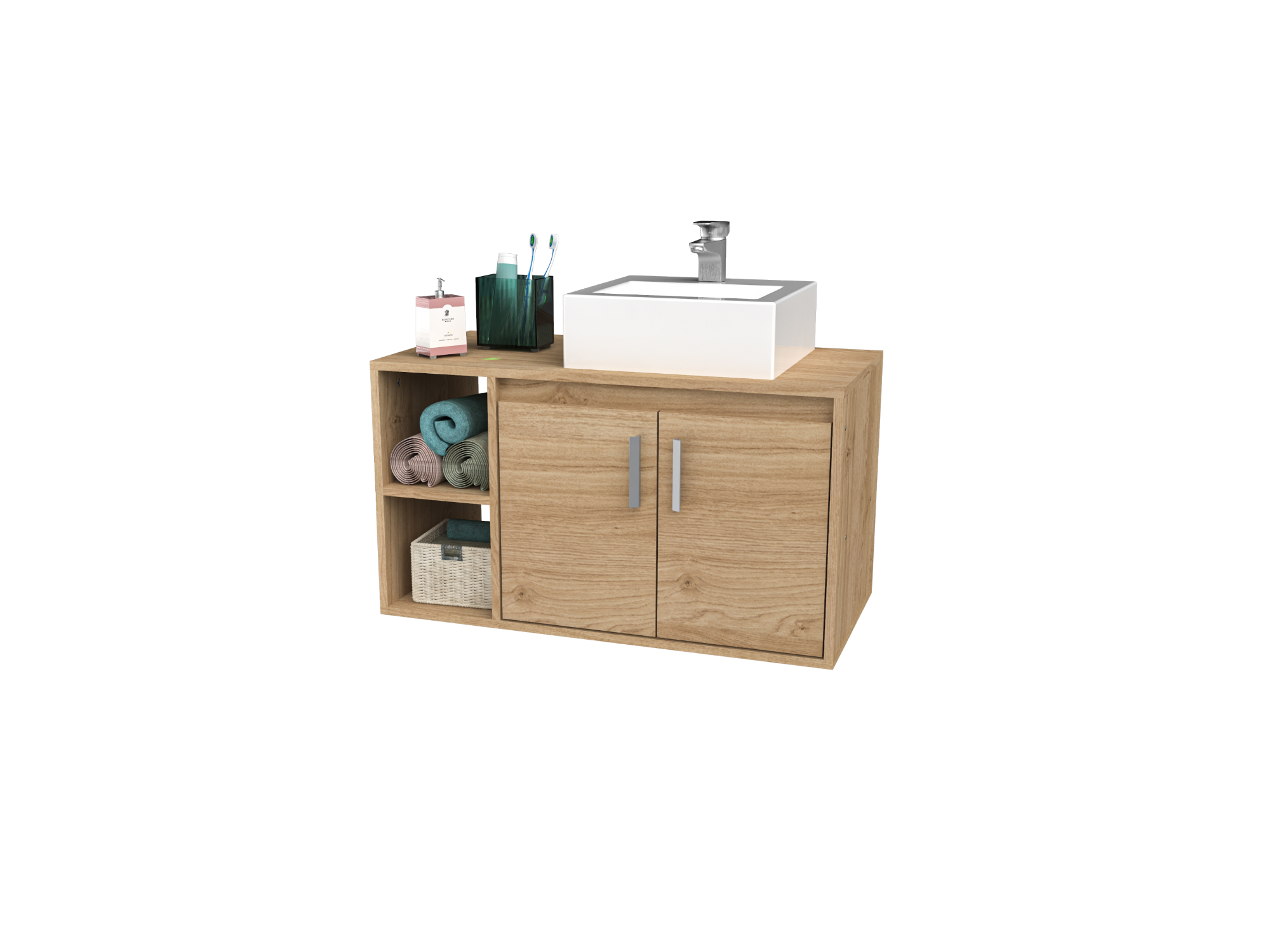 Vanitory Colgante 0.80 Mts Roble Kendal Natural